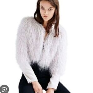 Shaggy mohair crop jacket